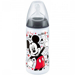 Поильники, бутылочки, чашки: Бутылочка First Choise+ Микки Маус, 300 мл, черная, NUK