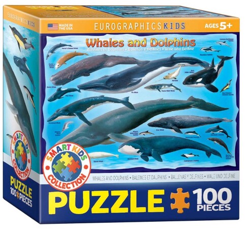 Пазлы и головоломки: Пазл Киты и дельфины (100 эл.)