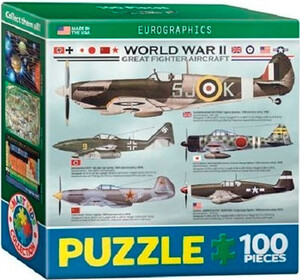 Пазлы и головоломки: Пазл Самолеты 2-й Мировой войны 100 элементов. Eurographics