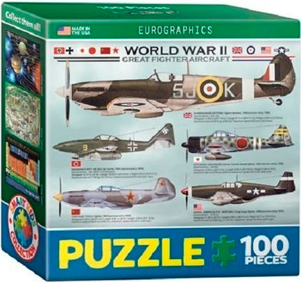 Пазлы и головоломки: Пазл Самолеты 2-й Мировой войны 100 элементов. Eurographics
