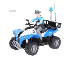 Машинки: Полицейский квадроцикл с фигуркой, Bruder