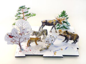 Пазлы и головоломки: Объемное лото Зима в лесу, Умная бумага