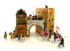 Аппликации и декупаж: Старые ворота, Сборная модель из картона, серии Средневековый город, Умная бумага