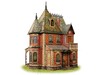 Кукольный дом I, Викторианской эпохи, Сборная модель из картона, Умная бумага