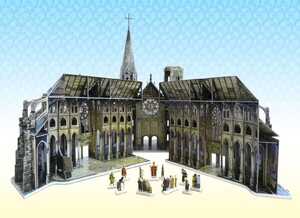 Аплікації та декупаж: Готичний собор серії Середньовічне місто, Збірна модель з картону, Умная бумага