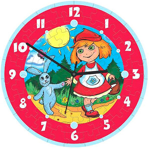 Пазли і головоломки: Пазл-годинник Червона шапочка, 61 ел., Умная бумага