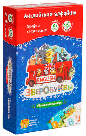 Настільні ігри: Настільна гра Звіролітери English, The Brainy Brand