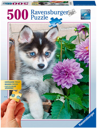 Класичні: Пазл Щенок хаски (500 эл.), Ravensburger