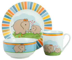 Набор посуды 3 предмета (керамика) Elephants 1, Limited Edition