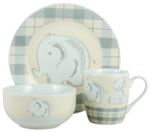 Набори посуду: Набор посуды 3 предмета (керамика) Elephants 2, Limited Edition