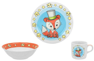 Дитячий посуд і прибори: Набор посуды 3 предмета (керамика) Fox, Limited Edition