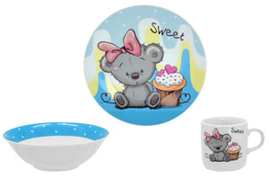 Набор посуды 3 предмета (керамика) Sweet Bear, Limited Edition