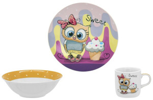 Набори посуду: Набор посуды 3 предмета (керамика) Sweet Owl, Limited Edition