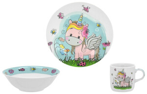 Детская посуда и приборы: Набор посуды 3 предмета (керамика) Unicorn, Limited Edition