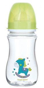 Поїльники, пляшечки, чашки: Бутылочка EasyStart Toys с широким горлышком, 240 мл, зеленая, Canpol babies