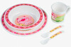 Набір посуду Cute Animals пластиковий з рожевим котиком, Canpol babies