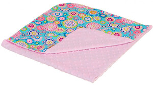 Плед-конверт Minky Літо, 75 х 75 см, рожевий, Twins