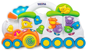 Музичні та інтерактивні іграшки: Музыкальная игрушка Паровозик с животными, Weina