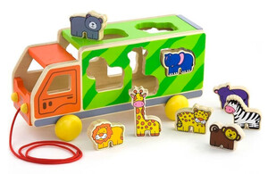 Каталки: Іграшка-сортер Вантажівка з тваринами, Viga Toys