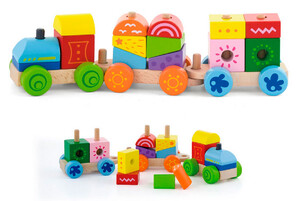 Игры и игрушки: Конструктор Поезд, Viga Toys