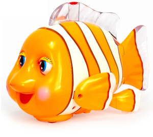Рыбка-клоун, игрушка со светом и звуком, Huile Toys