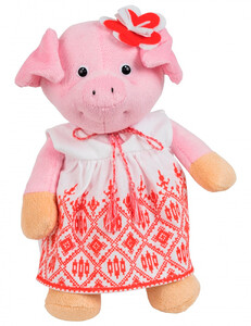 Мягкие игрушки: Свинка в вышиванке, 25 см, Тигрес