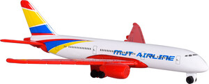 Игры и игрушки: Самолет Boeing 787-9, 11 см (красные крылья), Majorette