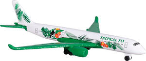Повітряний транспорт: Самолет A350-900, 11 см (зеленые крылья), Majorette