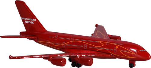 Повітряний транспорт: Самолет A380-800, 11 см (красный), Majorette