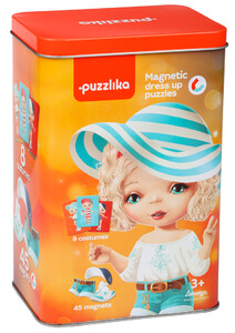 Ігри та іграшки: Магнитные пазлы Куклы-1, 45 элементов, Puzzlika