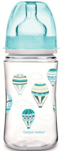 Поїльники, пляшечки, чашки: Бутылочка с широким горлышком антиколиковая In the Clouds, синяя, 240 мл., Canpol babies