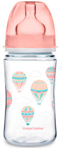 Поїльники, пляшечки, чашки: Бутылочка с широким горлышком антиколиковая In the Clouds, розовая, 240 мл., Canpol babies