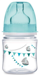 Поїльники, пляшечки, чашки: Бутылочка с широким горлышком антиколиковая PP Lets Celebrate, синяя, 120 мл., Canpol babies