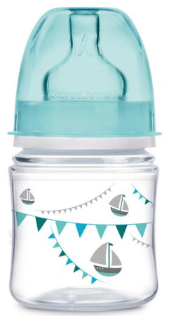 Пляшечки: Бутылочка с широким горлышком антиколиковая PP Lets Celebrate, синяя, 120 мл., Canpol babies