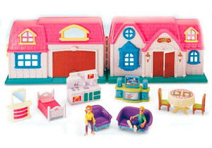 Будиночки і меблі: Игровой набор Кукольный домик (с мебелью), Keenway