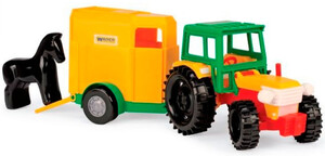 Машинки: Трактор с прицепом (желтый кузов с лошадкой), Wader
