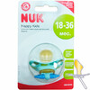 Пустышка Happy Kids латексная ортодонтическая, от 18 мес (голубая с яблуком), NUK