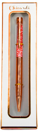 Ручки і маркери: Ручка кулькова з глітером Rose Gold в подарунковій упаковці, Chicardi
