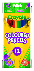 Товари для малювання: Набір кольорових олівців Coloured Pencils (12 кольорів), Crayola