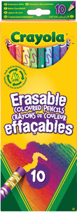 10 цветных карандашей с ластиками Crayola (3635)