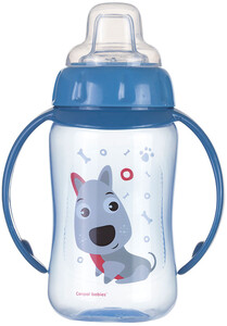 Поильники, бутылочки, чашки: Поильник Cute Animals, синий с собачкой, 320 мл, Canpol babies