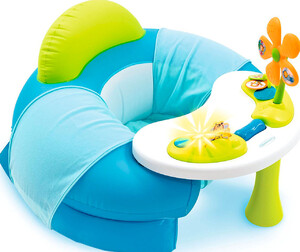 Килимки, центри, ходунки: Дитяче крісло Cotoons з ігровою панеллю, блакитне, Smoby toys