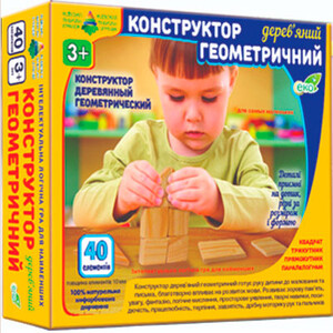 Игры и игрушки: Геометрический деревянный конструктор, 40 элементов, Energy Plus