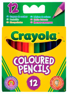Товары для рисования: Цветные мини-карандаши Coloured Pencils (12 цветов), Crayola