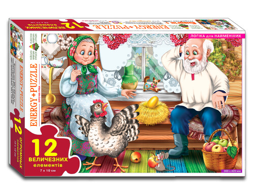 Класичні: Игра-пазл Курочка Ряба, 12 эл., Energy Plus