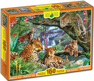 Игры и игрушки: Пазлы Леопарды, 160 эл., Energy Plus