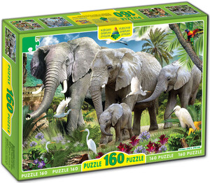 Пазлы и головоломки: Пазлы Слоны, 160 эл., Energy Plus