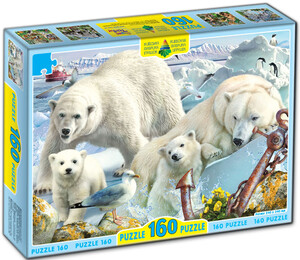 Игры и игрушки: Пазлы Белые медведи, 160 эл., Energy Plus