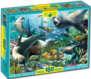 Пазлы и головоломки: Пазлы Моржи, тюлени, котики, 160 эл., Energy Plus