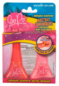 Детская декоративная косметика: Набор из двух лаков для ногтей (красный и розовый), Косметика для детей, BoPo